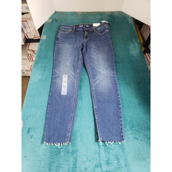 Old Navy Jeans Size 6 Women Blue Pants Stretch Denim Ladies Mid Rise Skinny NWT - Picture 1 of 15